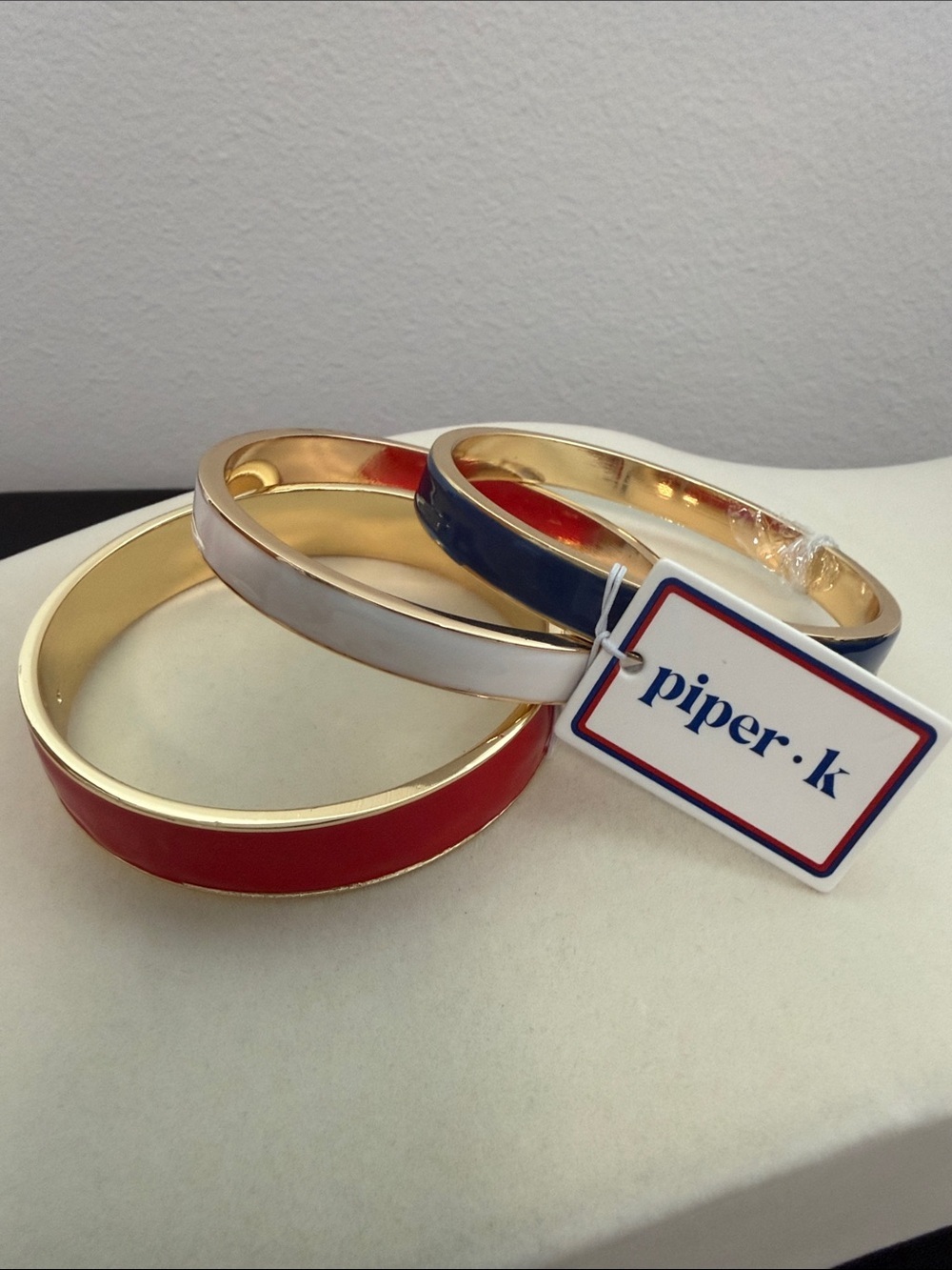 Piper K | 🇺🇸 Red, White & Blue Bangle Bracelet Set ♥️🤍💙